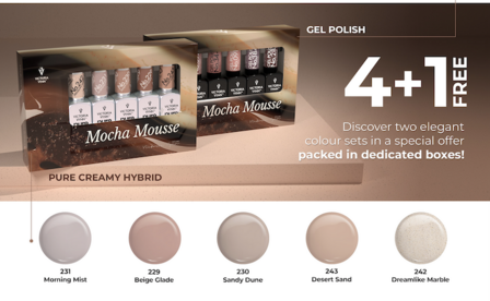 Gellak Victoria Vynn&trade; Pure Collectie Mocha Mousse | 5 pack x 8 ml verpakking