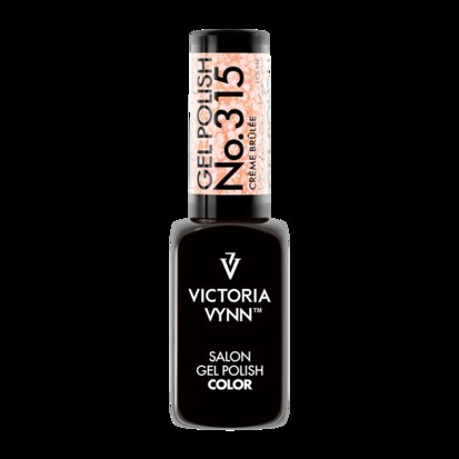 Victoria Vynn Salon Gellak | Summer Together | Créme Brulée | 315 | Pastel Peach | Witte Flakes | 8 ml